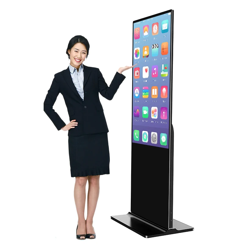 Floor Standing Totem  Kiosk 55 Inch Indoor Android Video Display Smart Advertising Display Digital Signage And Displays