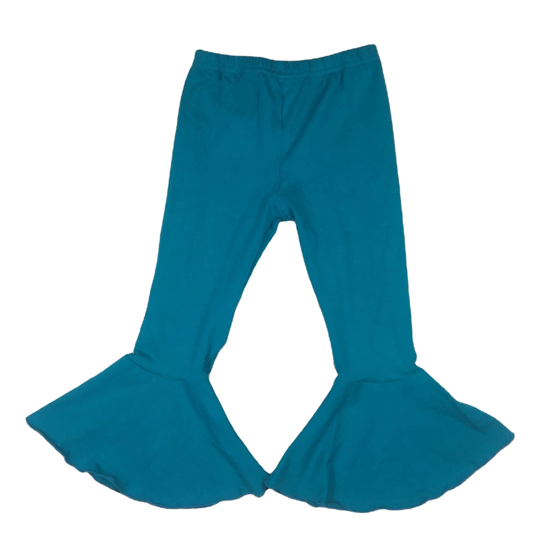  2021 hot-selling RTS ruffle bell pants for baby girls wholesale spring fall winter kids clothing