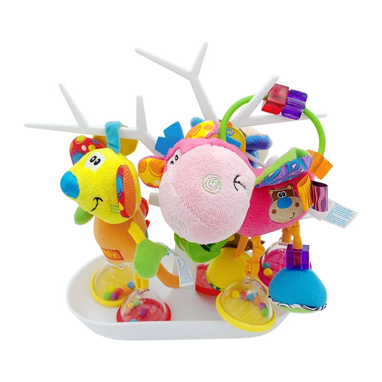 
Kids Hanging Spiral Rattle Stroller Cute Animals Mobile Bed Baby Toys 0-12 Months Newborn Educational Toy for Children 