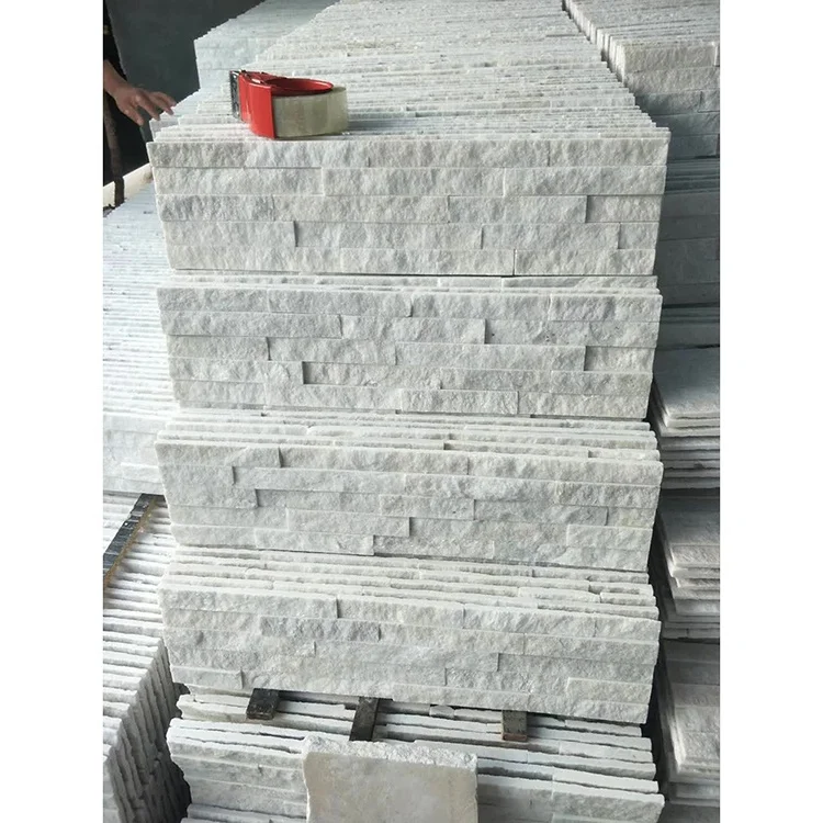 Slate Culture White Quartzite Tile For Interior And Exterior Wall Stone Cladding