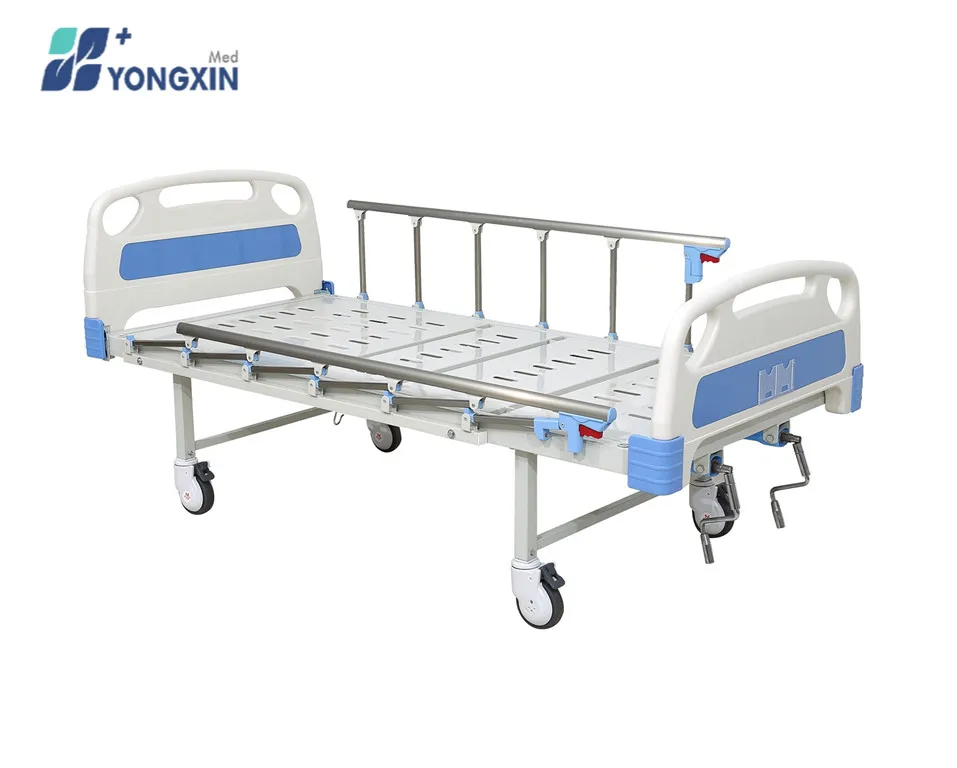 3-crank Cheap ABS Siderail Mechanical Medical Furniture bed manual hospital bed