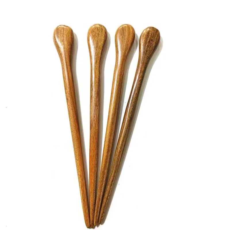 Китайская Натуральная Зеленая сандаловая палочка для еды, для пучка, для женщин, деревянные палочки для волос с длинными волосами, японские палочки для еды для женщин