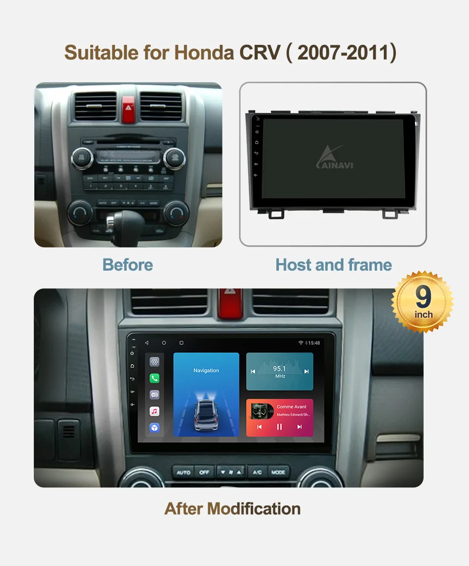  Автомобильный радиоприемник андроид 10 0 QLED экран для Honda CR-V CRV 2007-2011 Авто Радио стерео Мультимедийный проигрыватель навигации GPS Carplay DTS не
