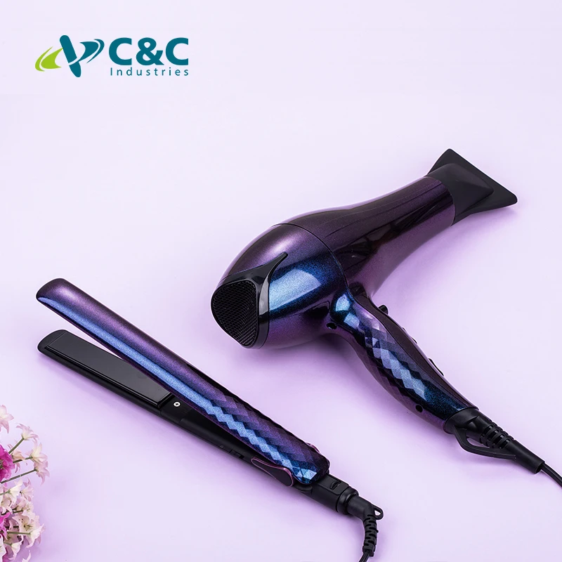 C&C Best Straightener Ceramic Coating Plate Flat Iron Hair Straightener Curler OEM Customize Private Label Packaging