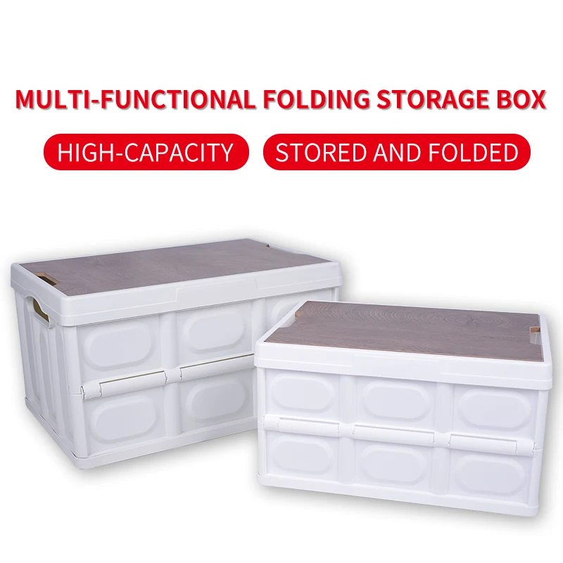 Outdoor storage  foldable  bag plastic cube storage box and trash can car storage box