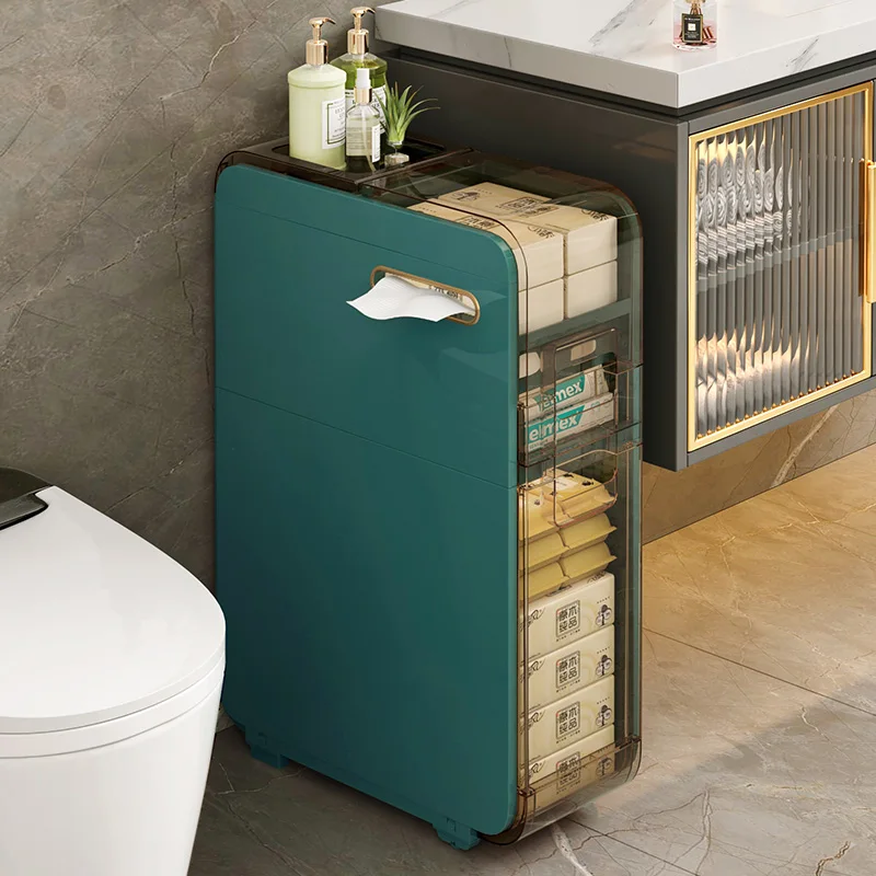 Jeko&Jeko 2, 3, 4 Tiers Plastic Drawer Slim Narrow Stylish Bathroom Floor Cabinet