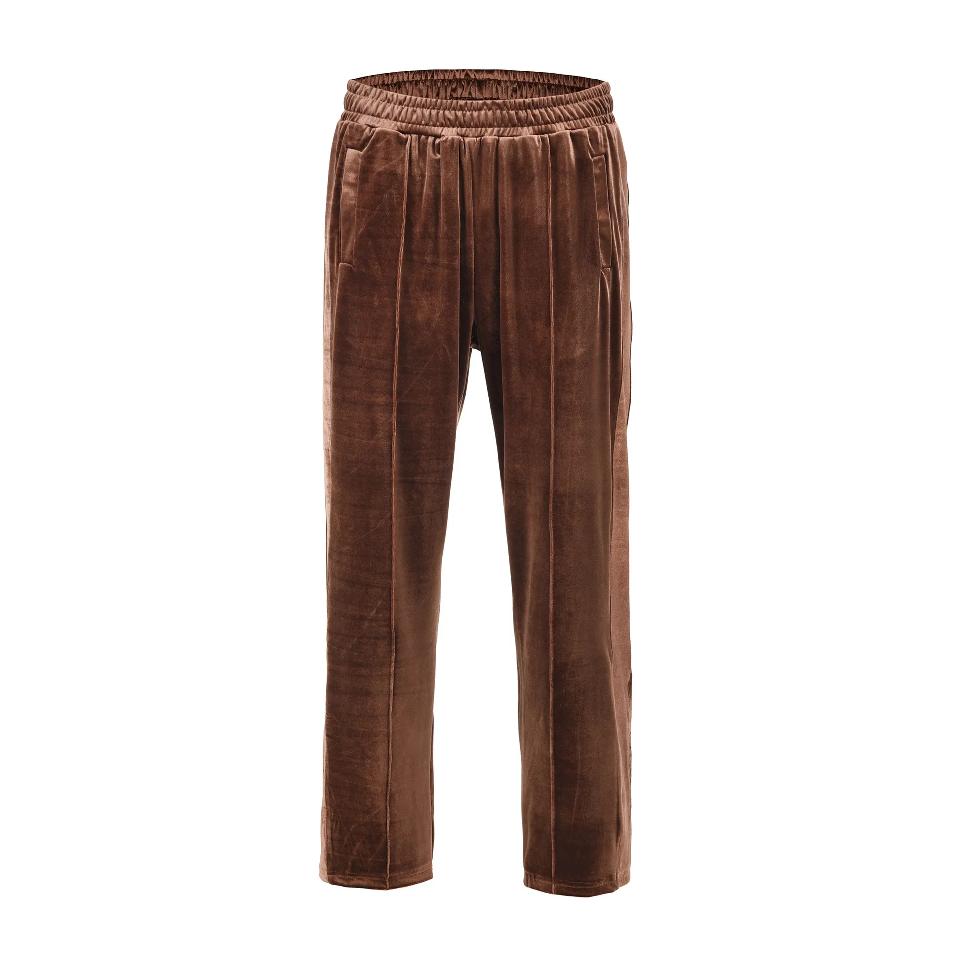 2021 плюшевые мужские широкие брюки ноги, застёжка-молния подол свободные прямые брюки для девочек уличная одежда на каждый день, мужские спортивные штаны