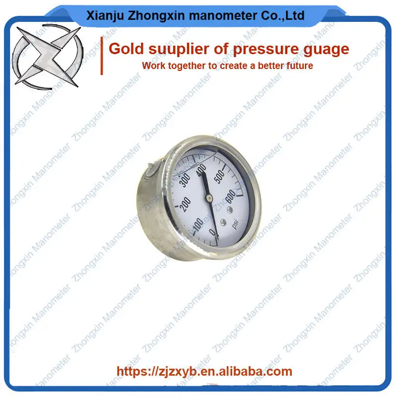Factory Price Single Scale Glycerine Silicone Oil Liquid Filled Pressure Gauge