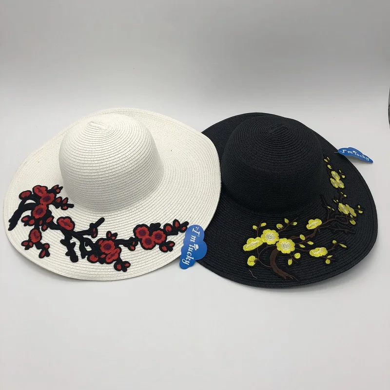 
 Оптовая продажа, модная пляжная соломенная шляпа с широкими полями для лета  