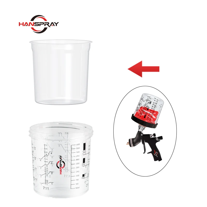 Top Quality Plastic Automotive Transparent SPS Mixing Spray Paint Cup SPS Painting Gun Cups