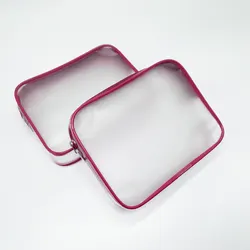 New Arrival Custom Women Clear Organizer Pouches Travel Toiletry Bags Cosmetic Case Transparent PVC Makeup Bag Zipper