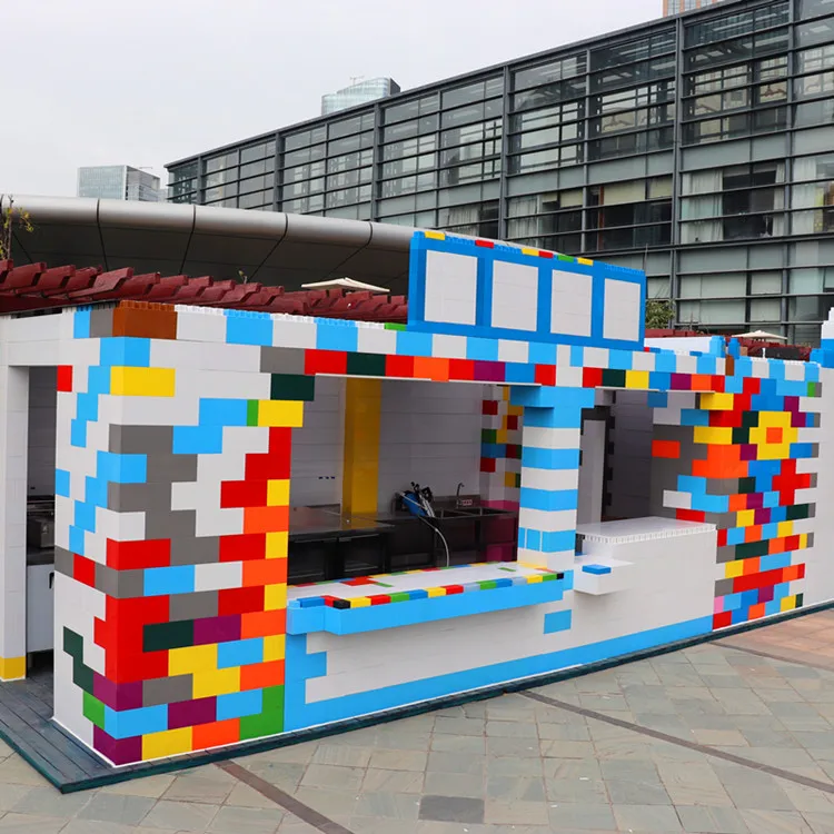 Dropshipping China factory supply plastic modular wall blocks figure educational construction giant building blocks for adult