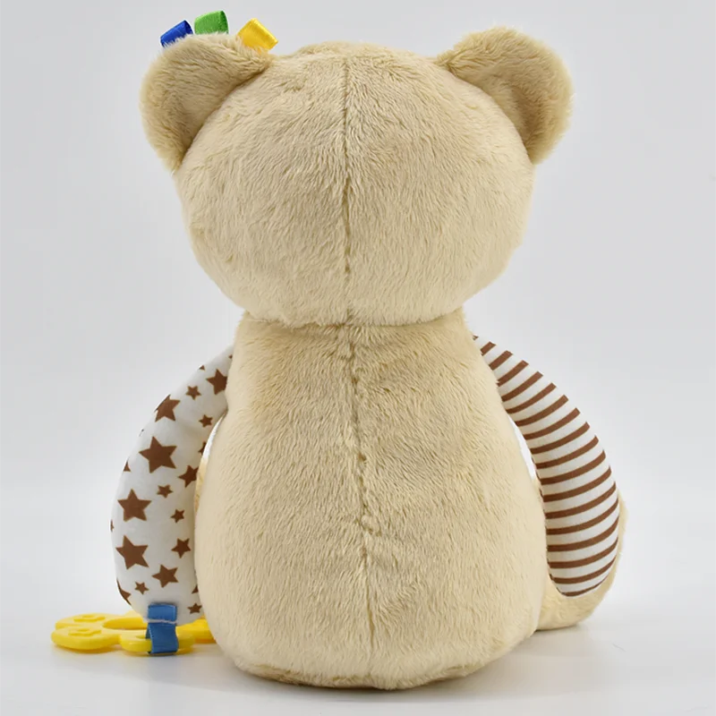 25cm Hot Sale Soft Stuffed Animal Baby Teething Plush Toys for Kids