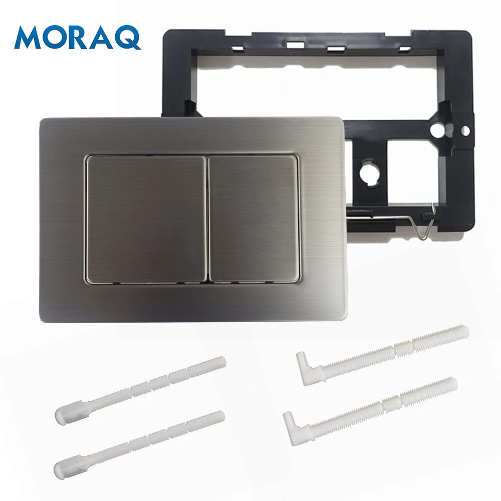 Manufacturer Concealed Cistern Actuator Flush Plate with Square Buttons Toilet Push Buttons Flush Plate