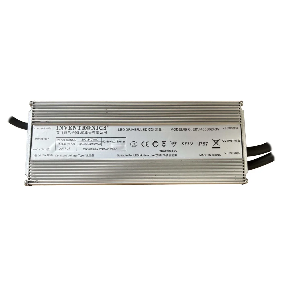 Выход 12V 24V 36V 48V Драйвер постоянного напряжения 350V 400V 500V Inventronics EBV200S048SV EBV350S048SV EBV400S024SV EBV500S024SV