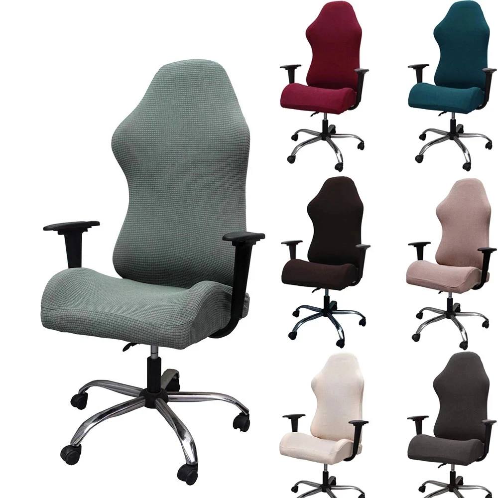 Computer Desk Chair Slipcovers Spandex Jacquard Stretch Gaming Chair Cover