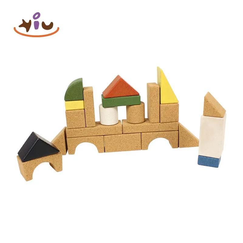 KIU Cork Toy Montessori Teaching Educational Toys Building Blocks Toys Cork Blocks For Kids
