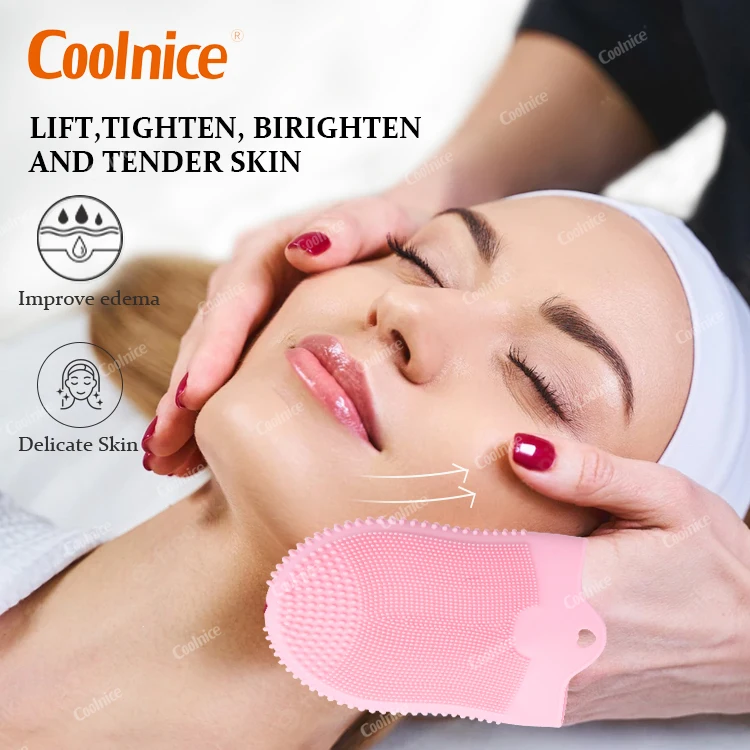 New Patent Silicone Facial Massage Cleaning Gloves Korean Exfoliating Mitts Face Body Exfoliating Gloves