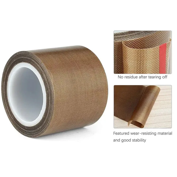 High temperature resistant and water-adhesive PTFE fiberglass cloth silicone tape sealing machine insulation tape