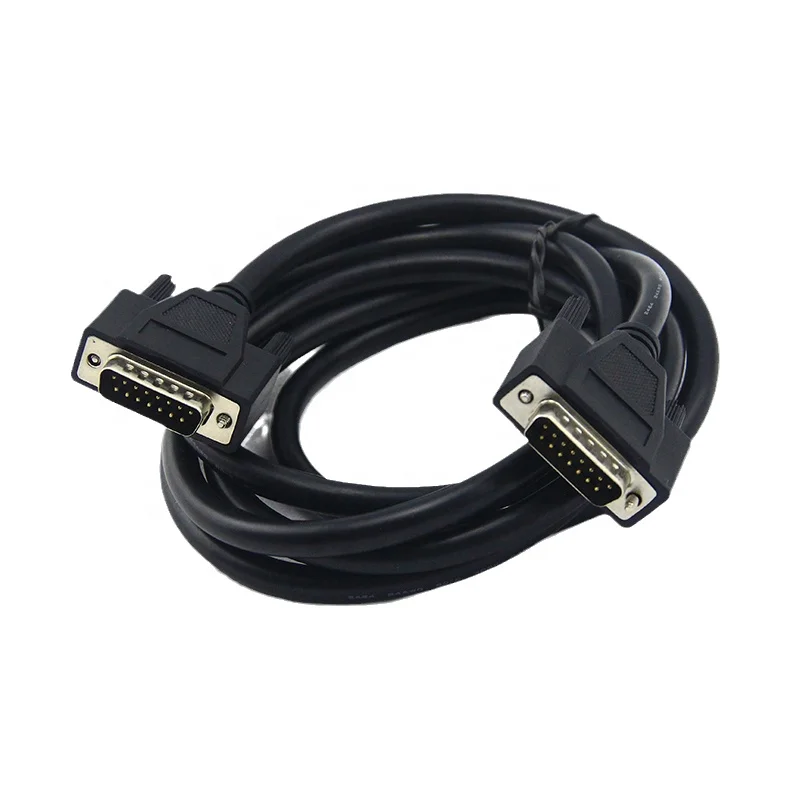 Custom DB15 15 Pin Serial Port Cable Male to Male