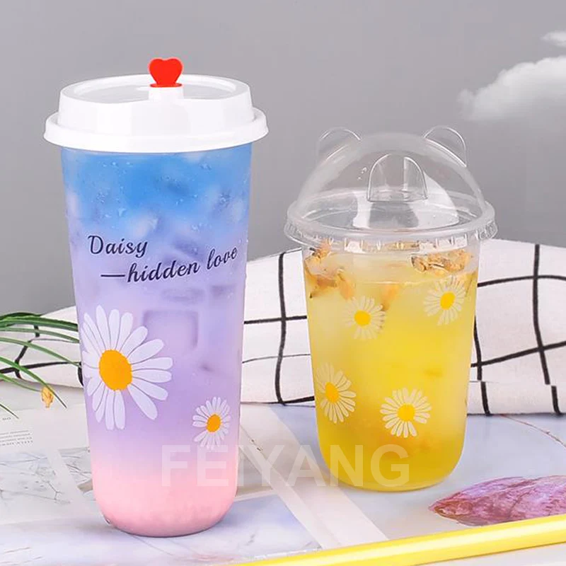 12 16 20 24 Oz Custom Printed Disposable Cups Plastic Water Ice Coffee Wine Beer Milkshake Cup