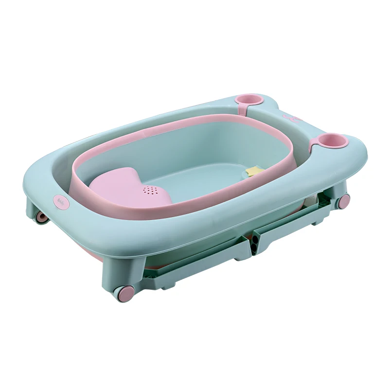 Good quality portable foldable baby bathtub, plastic infant bath tub for kids