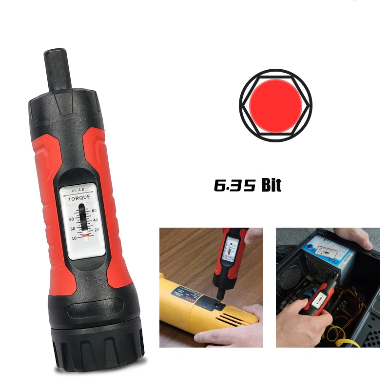 10-65In.lb предустановленный динамометрический ключ Отвертка Регулируемый Динамометрический тестер Ручной Динамометрический шуруповерт