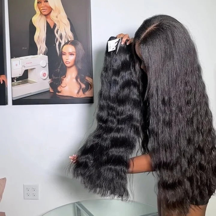 Raw Indian Hair Bundles From India Vendor, Double Drawn Remy Unprocessed Raw Virgin Bulk Human Hair, Raw Hair 10A 12A 15A grade 