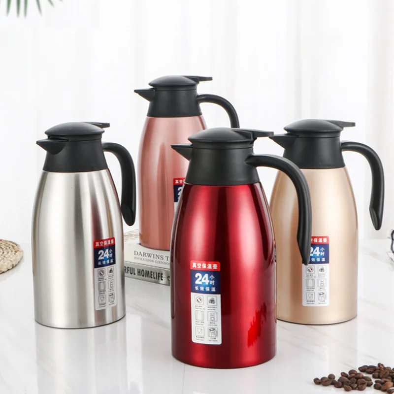 Restaurant Insulated Stainless Steel 2L Hot Tea Water Bottle Thermos Kettle Vacuum Flask Coffee Pot