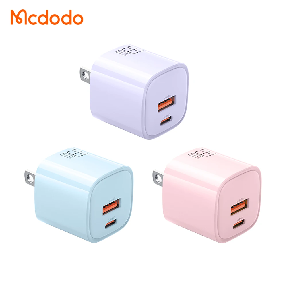 Colorful 33W 30W USB-C Power Adapter Dual Port Fast Charging Mini Cube GaN USB C Fast Charger