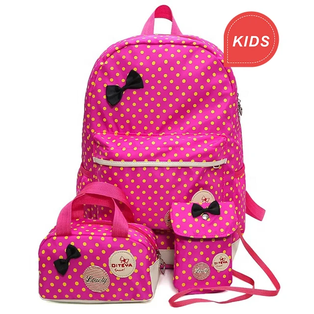 Waterproof Lightweight 3 Pcs School and Lunch Bag Set for Kids Sling Bag descendants Book Bag with Good Quality for Girls