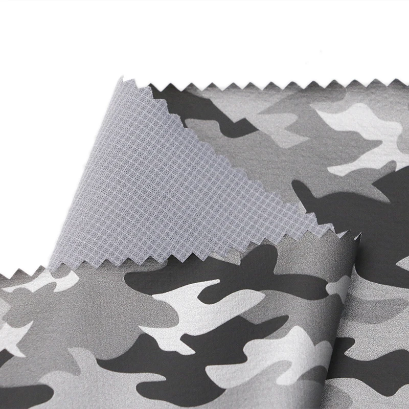 Custom sunscreen waterproof  breathable  nylon printed plaid fabric composite camouflage film for sports outdoor