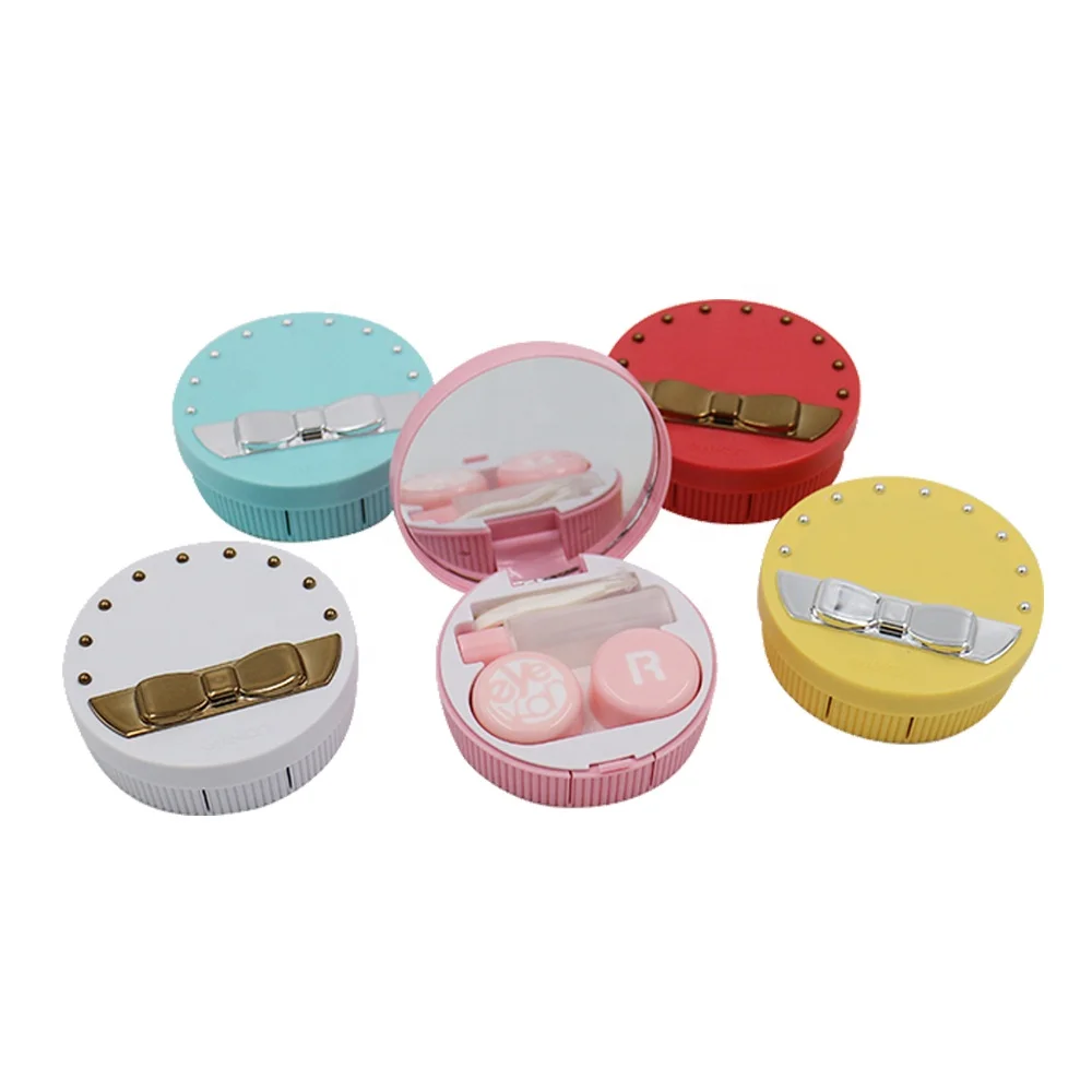 kaida contact lens box factory directly selling clear contact eye lenses plastic contact lens case