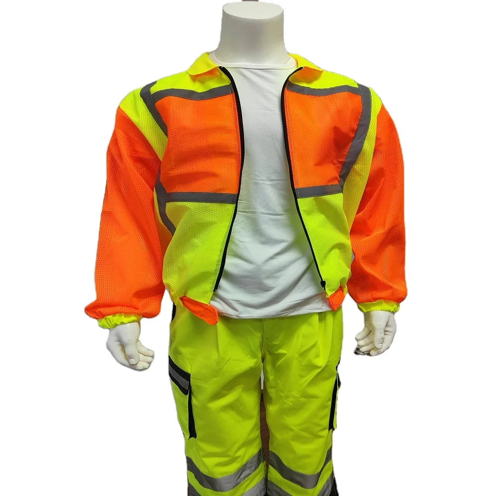 Manufacturer 100% polyester Customized Hi-Vis Safety clothing Specialized production of reflective safety jacket