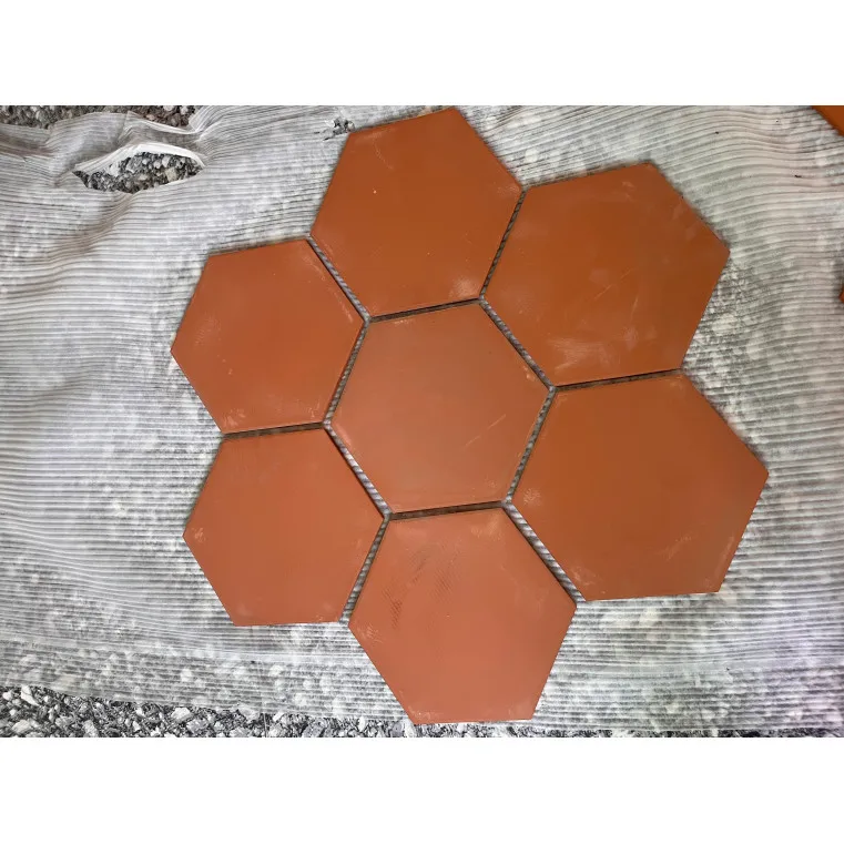 Противоскользящий дверь пол Красного глиняного шестиугольная керамическая