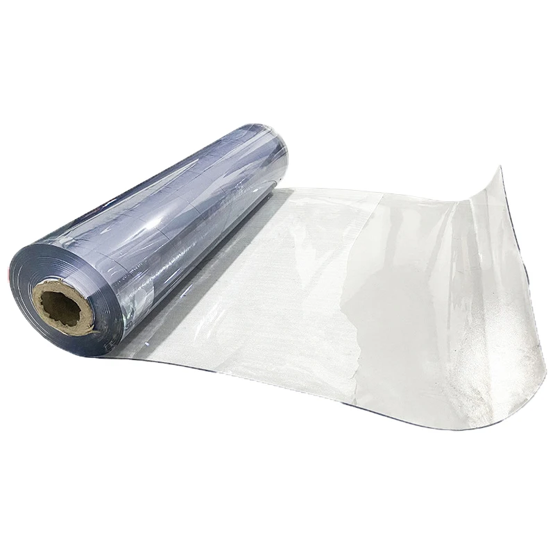 PVC transparent soft plastic roll hard sheet door curtain glass clothing template blister sheet insulation PE T thin film 0.15