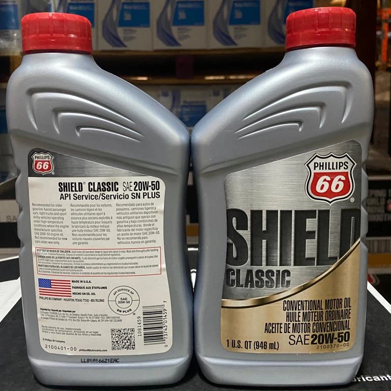 SAE 20W50 New Shield Choice  Conventional Motor Oil Made in US