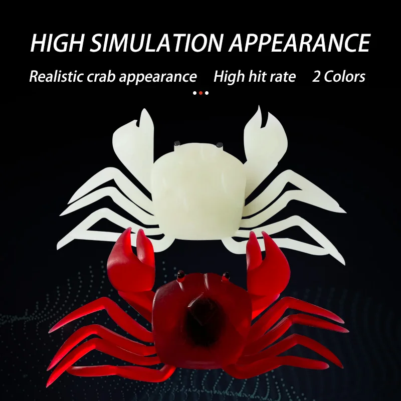 Fishing Soft Crab Lure Artificial Silicone 3D Simulation Crab Bait Trap Fishing lures