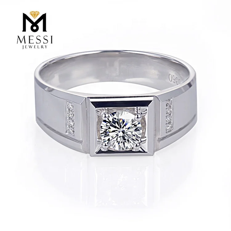 Messi Jewelry high quality 14k gold jewelry wholesale  AU750 mens moissanite rings