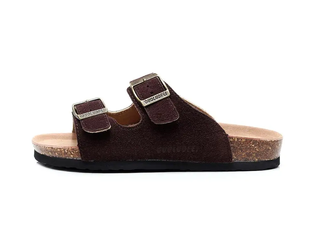 
2019Newest design high quality best price summer women slipper Flower Pattern Printing Double Buckle Cork Slipper 