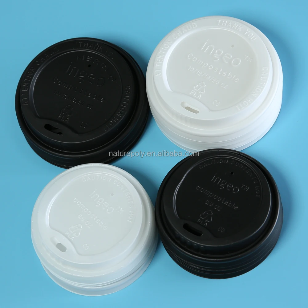 OEM Manufacturer Wholesale Custom Eco-Friendly Disposable Biodegradable Paper PLA Coffee Cup Lid Cup Lids