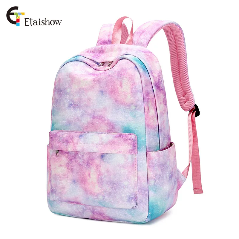 New printing Three pieces backpack set quality for girls waterproof book bags for school