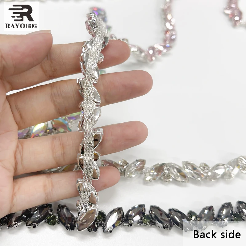Rhinestone Cup Chain Trimming over 100 Designs 10 Yard Fringe for Garment Decoration Bags Necklace Earring Sew-On Technique