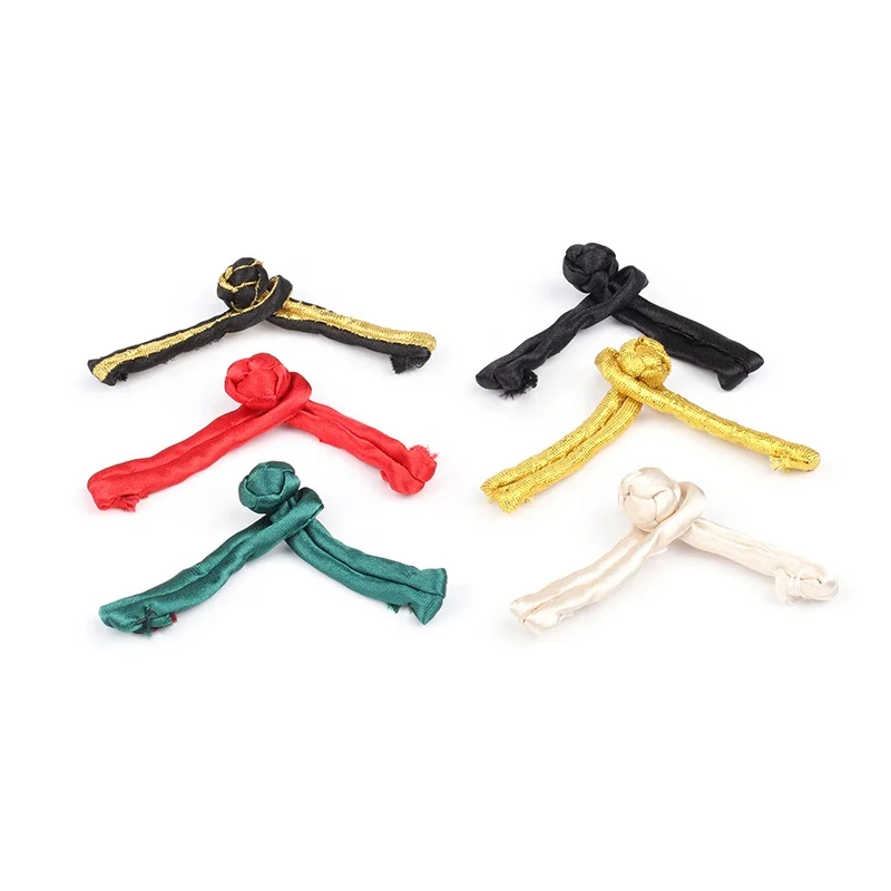 Colorful chinese knot classical Qipao handmade cloth evening dance dress buttons