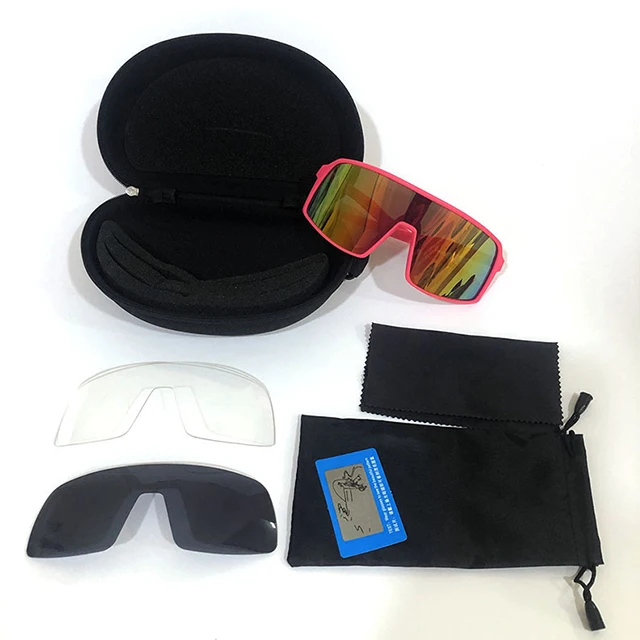 2023 Polarized Bicycle Sunglasses Shooting Game Outdoor Goggles Three Lens Set Sports Sunglasses Private Custom Logo