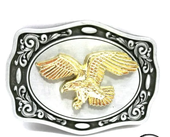 Eagle 3D тиснение Античная латунная металлическая Западная пряжка для ремня ковбойский низкий минимальный заказ кожаная пряжка для ремня