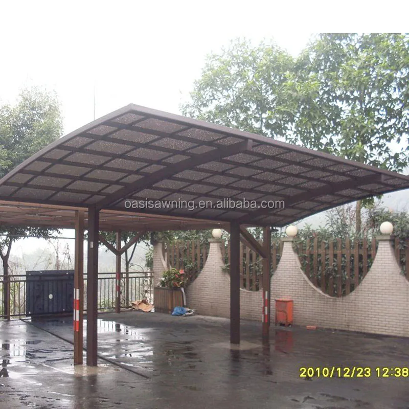 Commercial Polycarbonate Carport Roofing Metal Pole For Carport Garage Awning