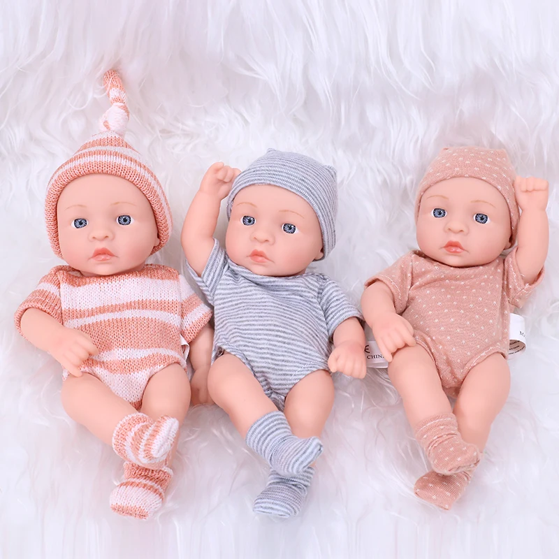 7 дюймов полный винил средства ухода за кожей reborn baby doll мини милый перерожденные куклы младенцы, лидер продаж Новый дизайн куклы для детей