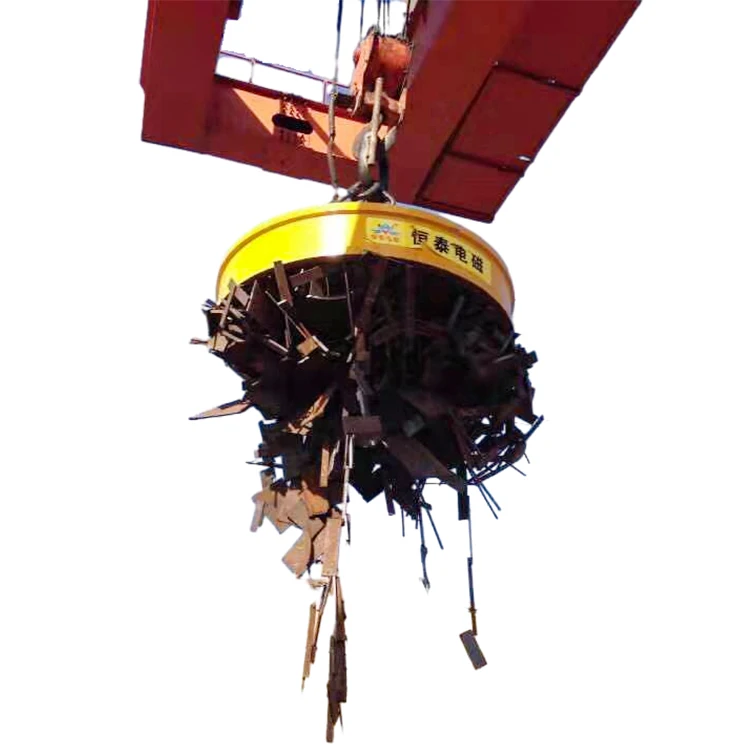 China Manufacturer 12v Lifting Electromagnet Magnet With Crane For Handing Steel Plates