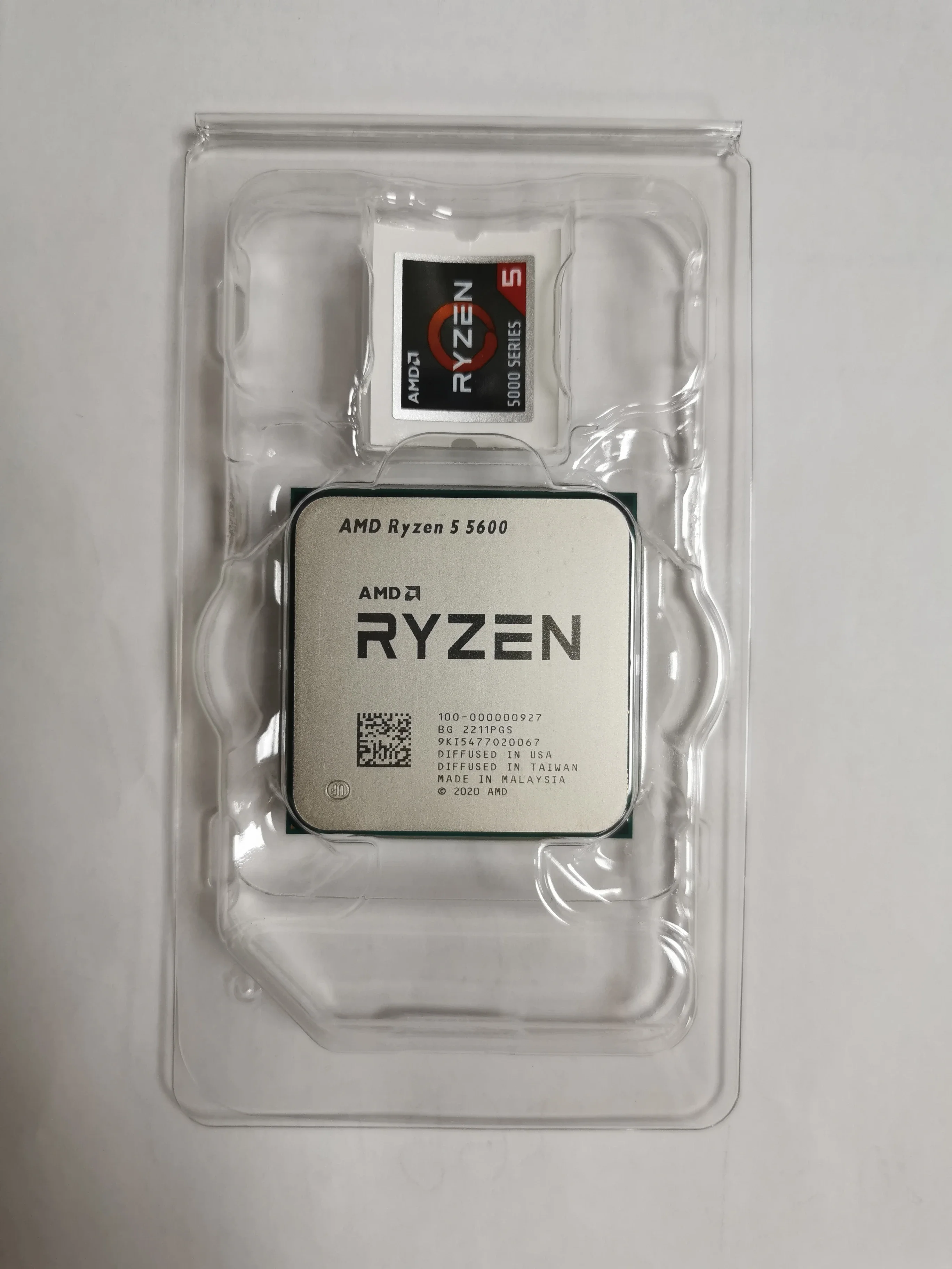 Новый AMD R5 5600 R5 5600 лоток 3,5 ГГц 6-ядерный 12-ниточный процессор 7 нм L3 = 32 м 100-000000927 разъем AM4